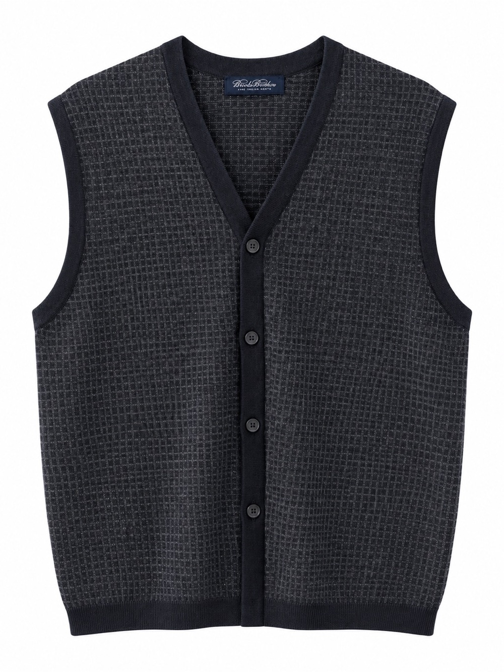 Brooks Brothers 100% Italian Merino Wool Button Front Sweater Vest Large